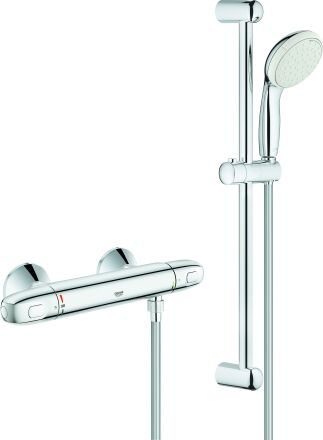 Grohe Grohtherm 1000 mitigeur thermostatique douche 34151004 chrome, avec set de douche 60cm