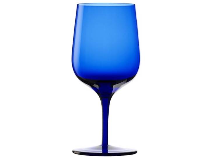 Stölzle Lausitz Grandezza Wassergläser Blau Kristallglas 340 ml, 6er-Set Blaue Wasser-, Saft- und Kelchgläser für Wasser und Säfte, aus bleifreiem Kristallglas, stoßfest & spülmaschinengeeignet