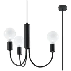 Sollux SL.0856 Kronleuchter PICCOLO 3 schwarz