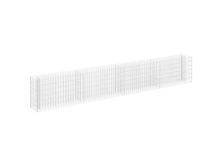 vidaXL Gabionen-Hochbeet Verzinkter Stahl 360/30/60 Cm, Silberfarben, Metall, 360x60x30 cm, Gartenzubehör, Hochbeete