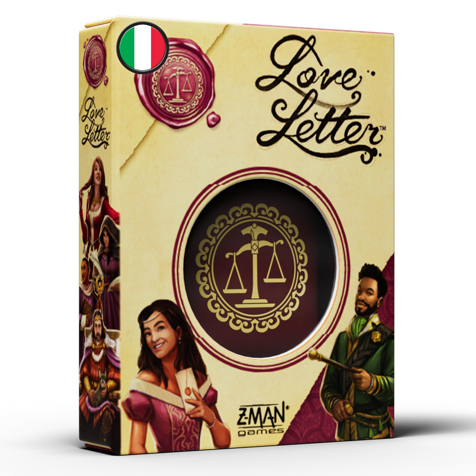 Asmodee Love Letter bordspel milieuvriendelijke editie Italiaanse versie voor 2-6 spelers vanaf 10 jaar