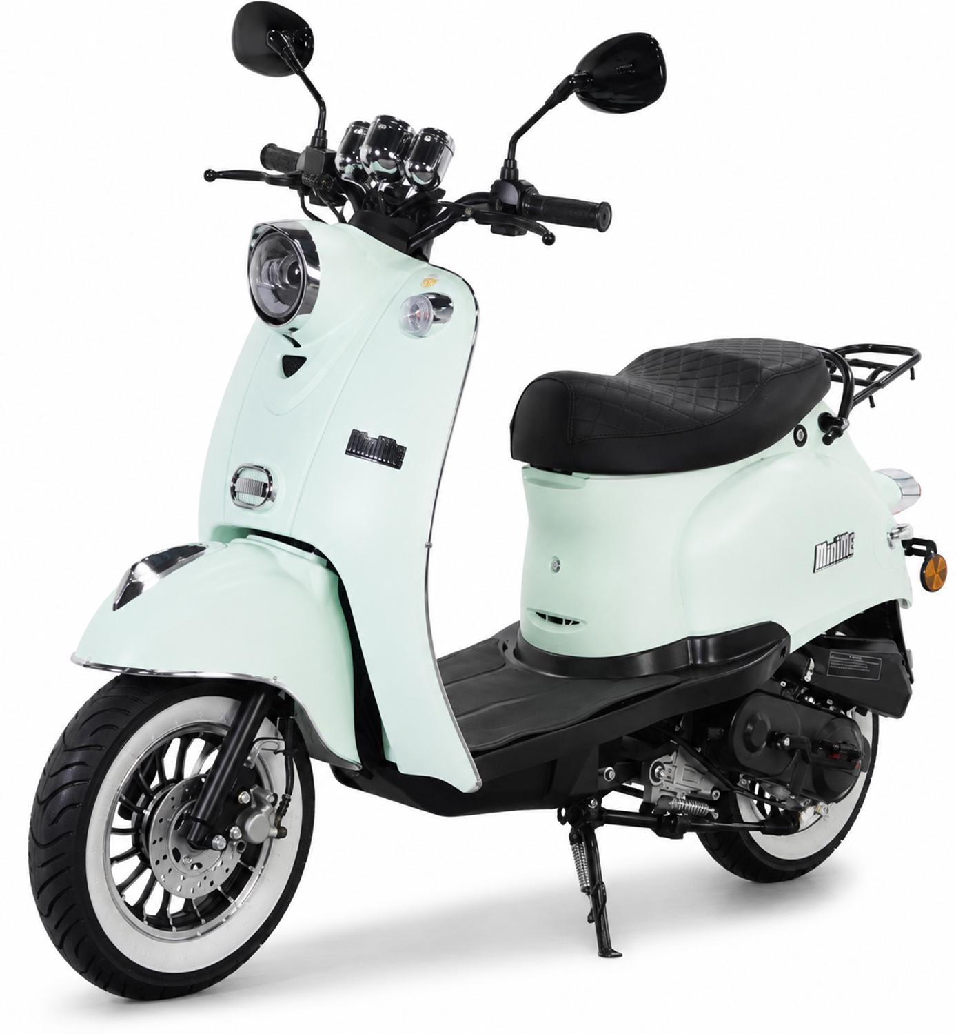 Motorroller 50 ccm Burnout MiniMe 25 km/h Retro-Mofa Euro 5 in Mint