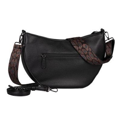 Umhängetasche GABOR "Linda", Damen, Gr. B/H/T: 34cm x 25cm x 9,5cm, schwarz, Polyurethan, unifarben, Taschen Umhängetasche, Damen Umhängetasche, Handtasche, Tragetasche mit Logoprägung
