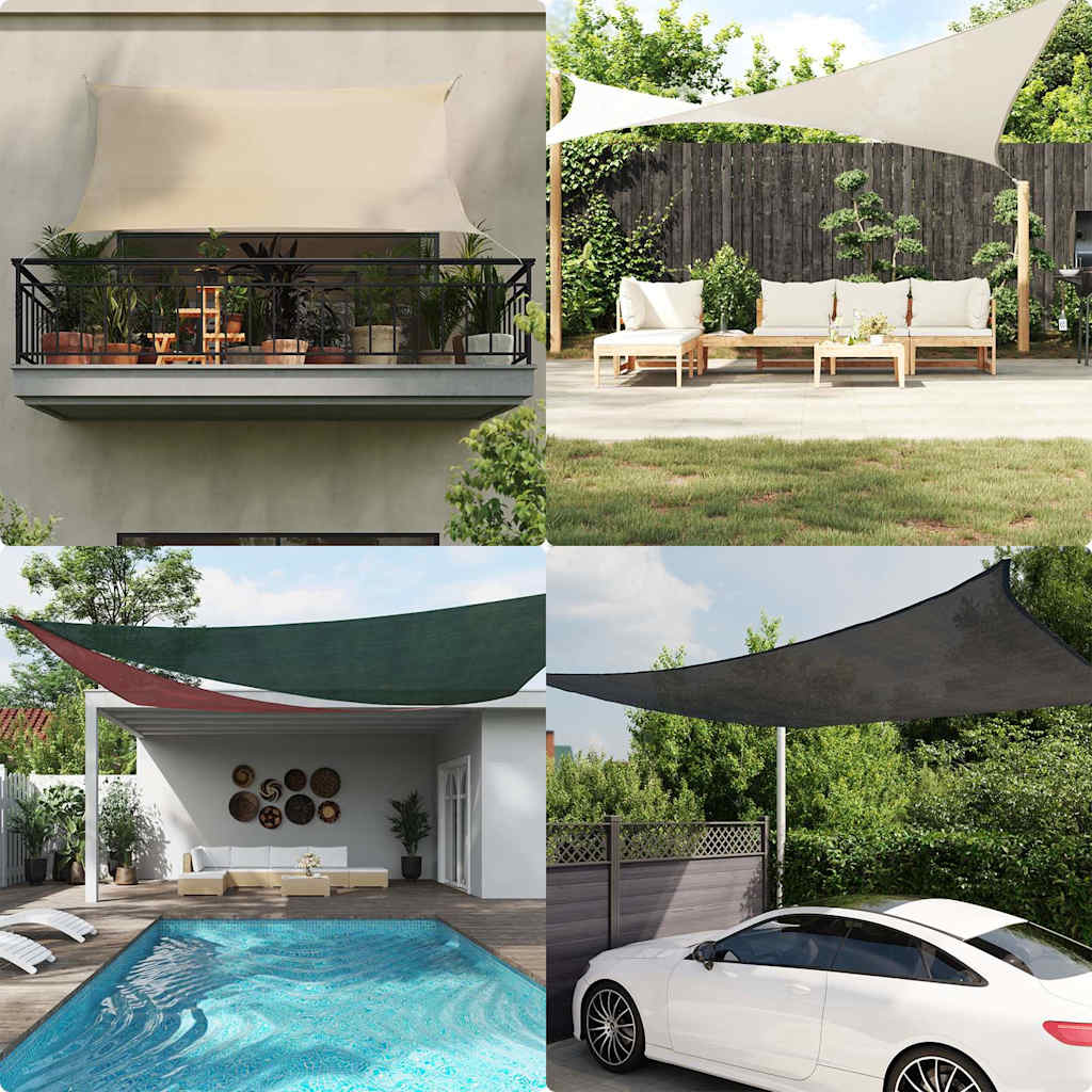 vidaXL Toldo de vela gris antracita HDPE 160 g/m² 3x4 m Antracita