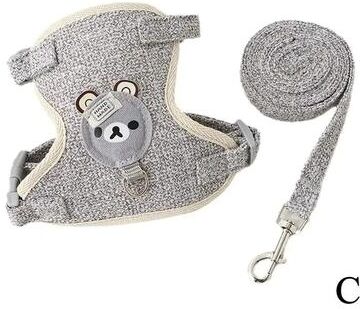 Uplift Picks Adjustable Kitten Harness And Small Pet Collar For Safe Walks And Training gray m