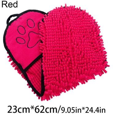 Happy Pet Pantry QuickDry CozyWrap Pet Bath Robe Towel For Dogs & Cats red