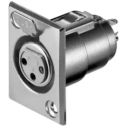 XLR-Einbaubuchse, 3 Pin, mit Verriegelung