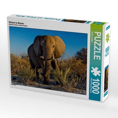 CALVENDO Puzzle Elefant in Etosha | 1000 Teile Lege-Größe 64x48cm Foto-Puzzle für glückliche Stunden