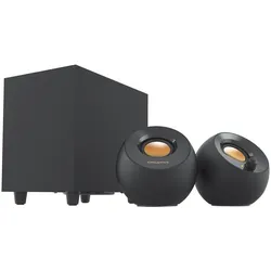 Creative Labs Creative Pebble Plus - Lautsprechersystem - für PC - 2.1-Kanal - 8 Watt (Gesamt) Schwarz