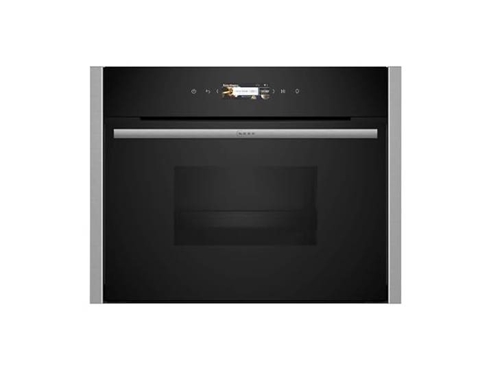 NEFF C24DR1XN0, N70, Compact-Dampfgarer, Integrierbarer Steamer, Full Touch TFT-Display, Dampfgaren, Soft Open and Close, Favoriten Einstellungen, 60 x 45cm, Edelstahl