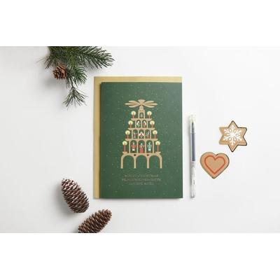Kartenset A5, Weihnachtspyramide MIX