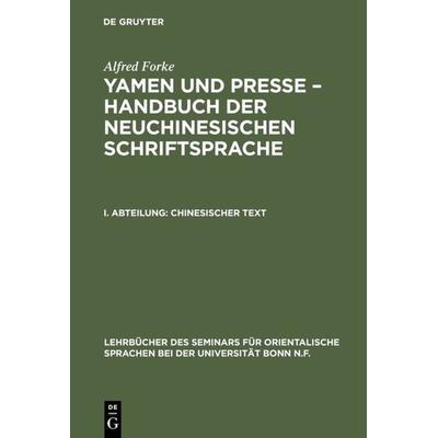 Chinesischer Text, Gebundene Ausgabe von Alfred Forke, De Gruyter, 978-3-11-099328-8