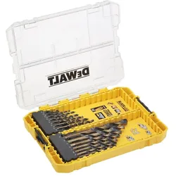 DeWalt, Bohrereinsatz, HSS Spiralbohrer Satz 1mm 12mm, 21teilig, für verschiedene Materialien
