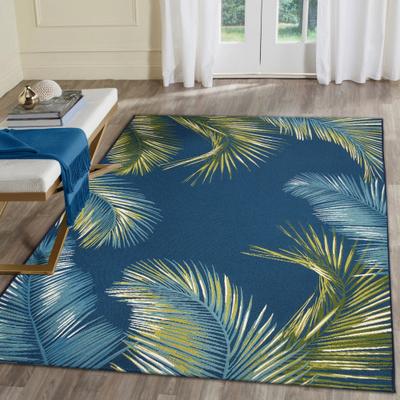 Liora Manne Lush Decor Marina Palm Border Indoor/Outdoor Rug