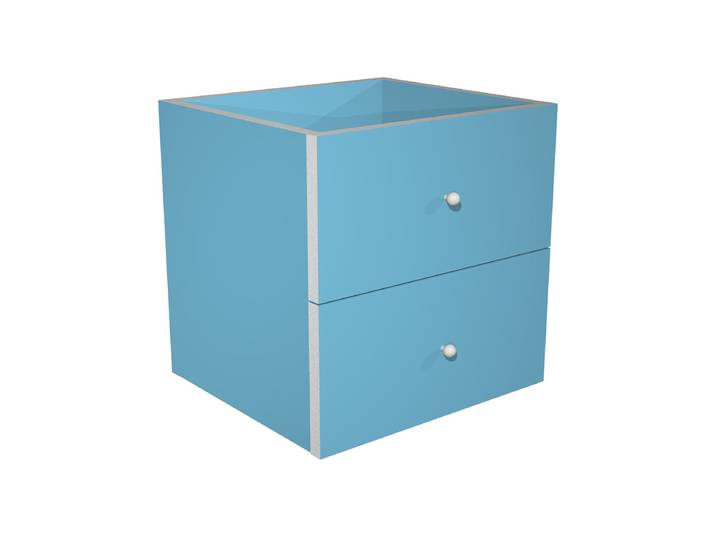 Bloc de 2 tiroirs Multicases Color - Bleu