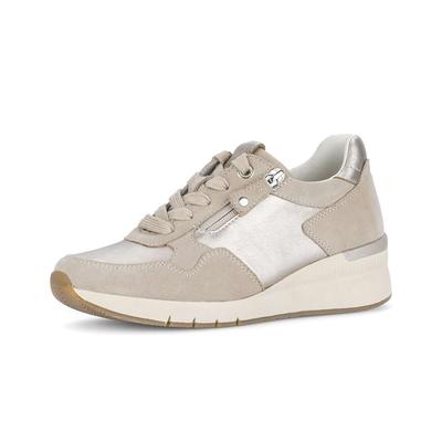 Sneaker GABOR "Sneaker low", Damen, Gr. 39, beige, Schuhe Sneaker
