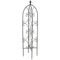 HTI-Living, Pflanzen Zubehör, Rankhilfe aus Metall Rostoptik Kletterhilfe Rankgitter (30 cm, 30 cm)