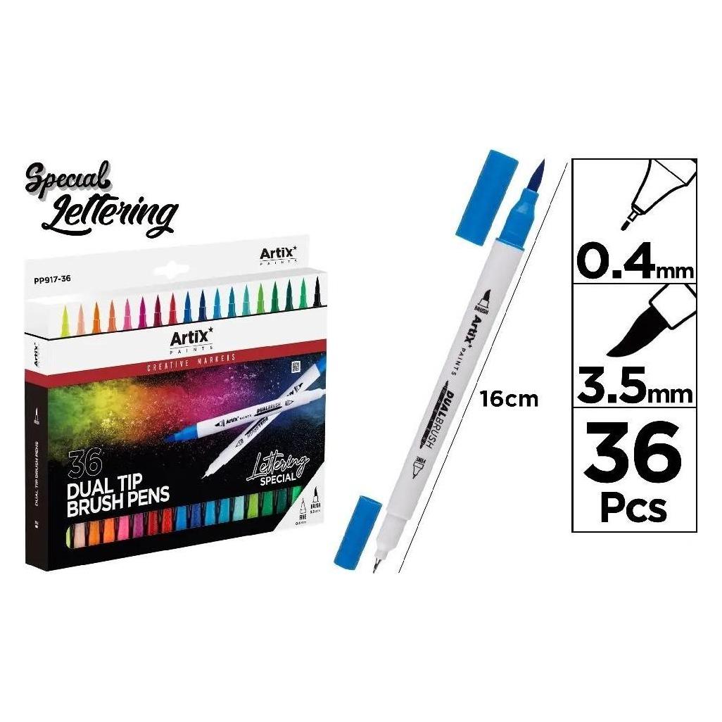 Artix Doppelseitiger Pinselmarker, 36 Farben (36x) (57526133)