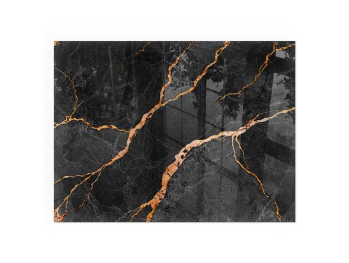 KAMINBODENPLATTE 80x60 cm - Eleganter Marmor mit Adern