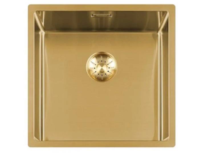 togo Küchenspüle 40SP-Gold, quadratisch, 44/44 cm, Gold Edelstahl Spüle