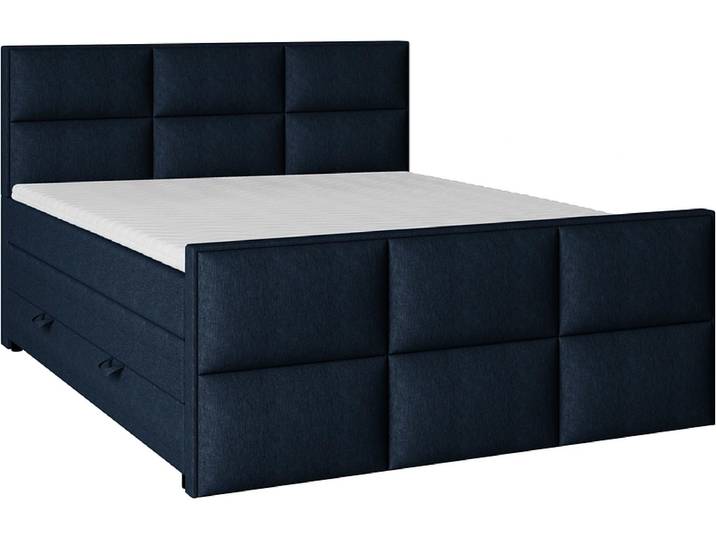 Boxspringbett EMPIRE blau 160x200cm halbfest