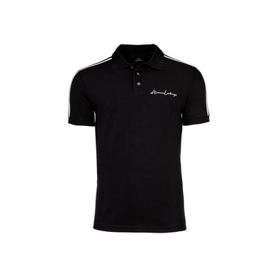 Poloshirt ARMANI EXCHANGE "Poloshirt", Herren, Gr. XL, schwarz, Obermaterial: 96% Baumwolle CO. 4% Elasthan EL., Shirts