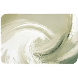 BADEMATTE Abstrakt - Pinselstriche - Wellen - Grün 60x40 cm