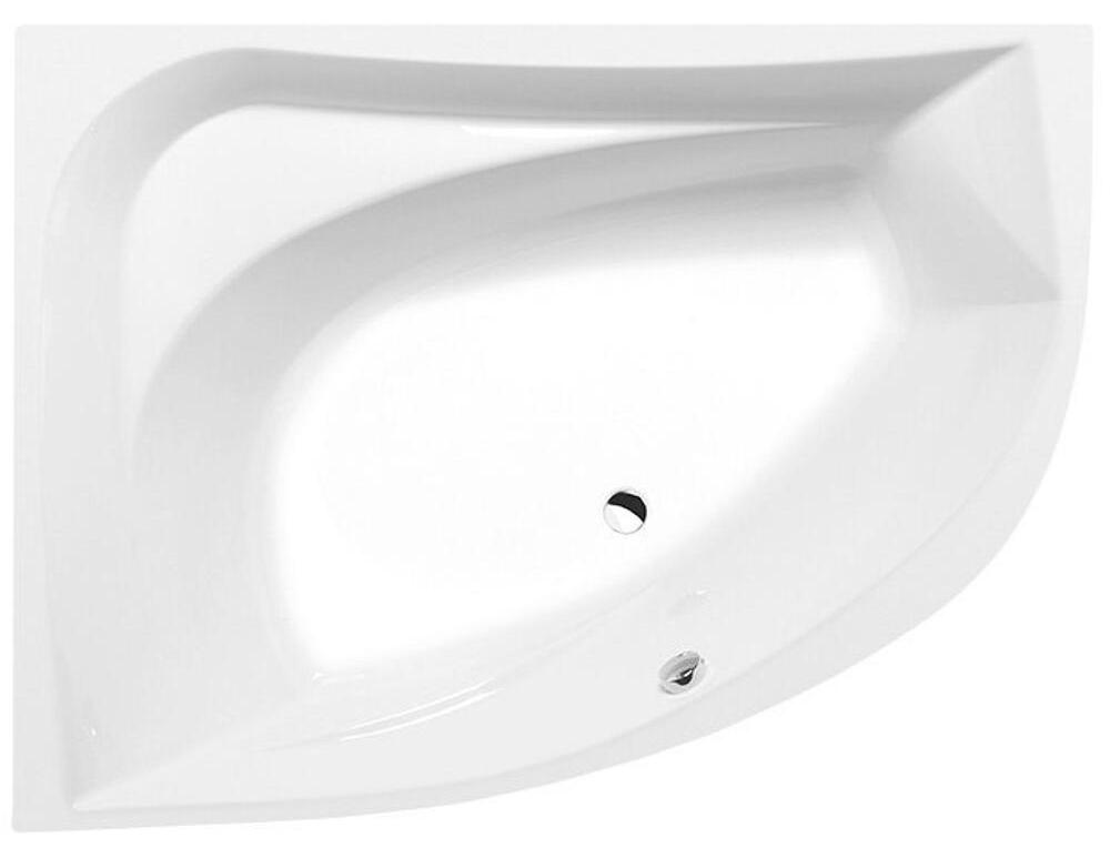 Asymmetrische Eckbadewanne 160 x 120 x 49 cm links Acryl Tanya 310 L