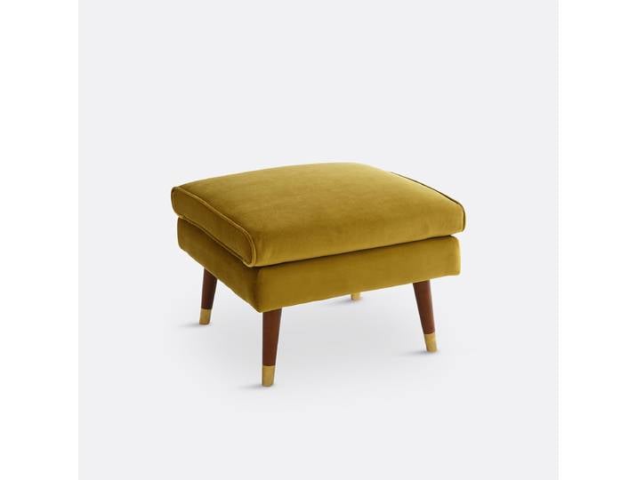LA REDOUTE Pouf en velours (Y) Jaune Ocre