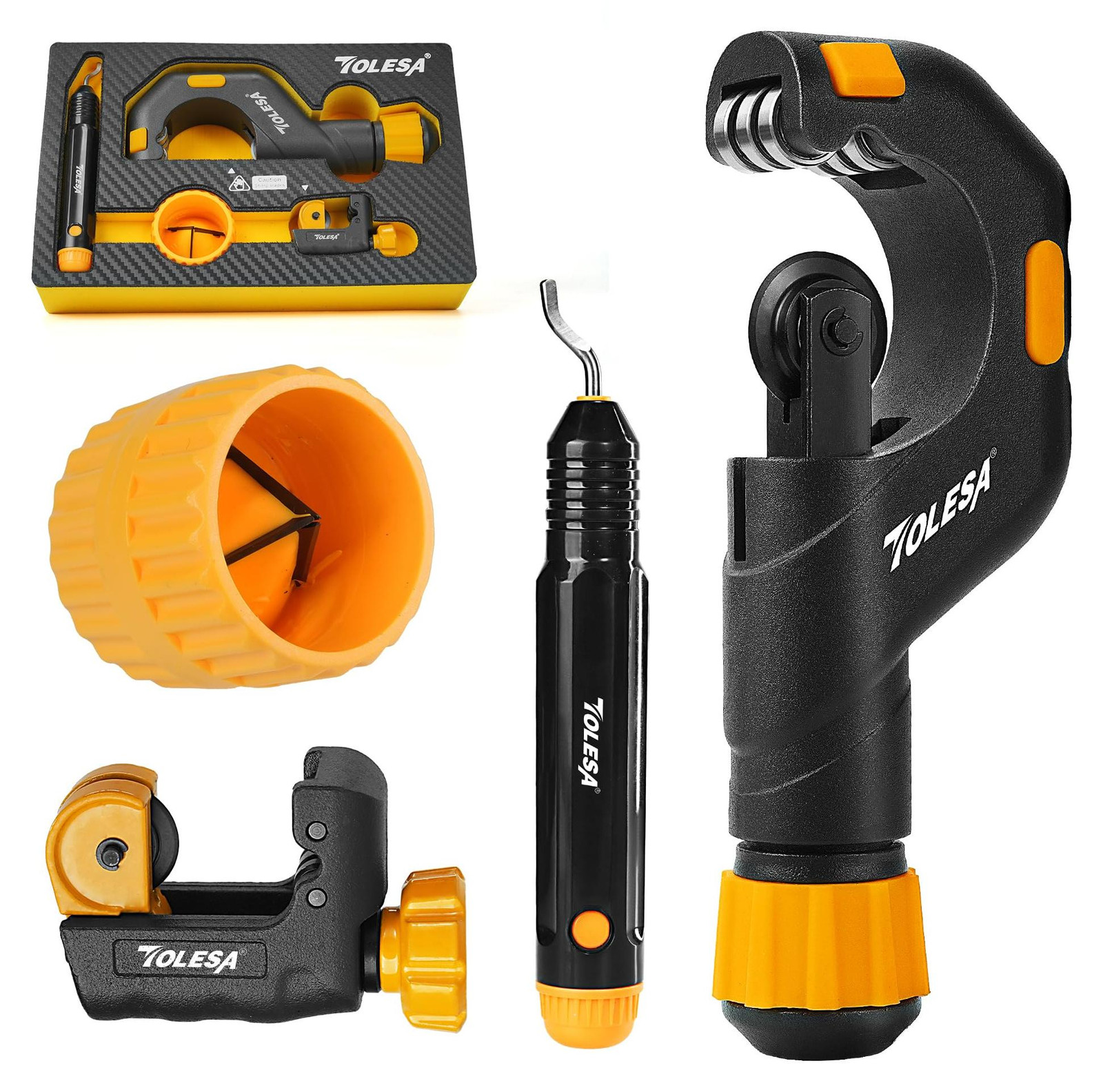 Selius Pijpsnijder Tool Heavy Duty, 1/8-2 Inch met Ontbramen Tool