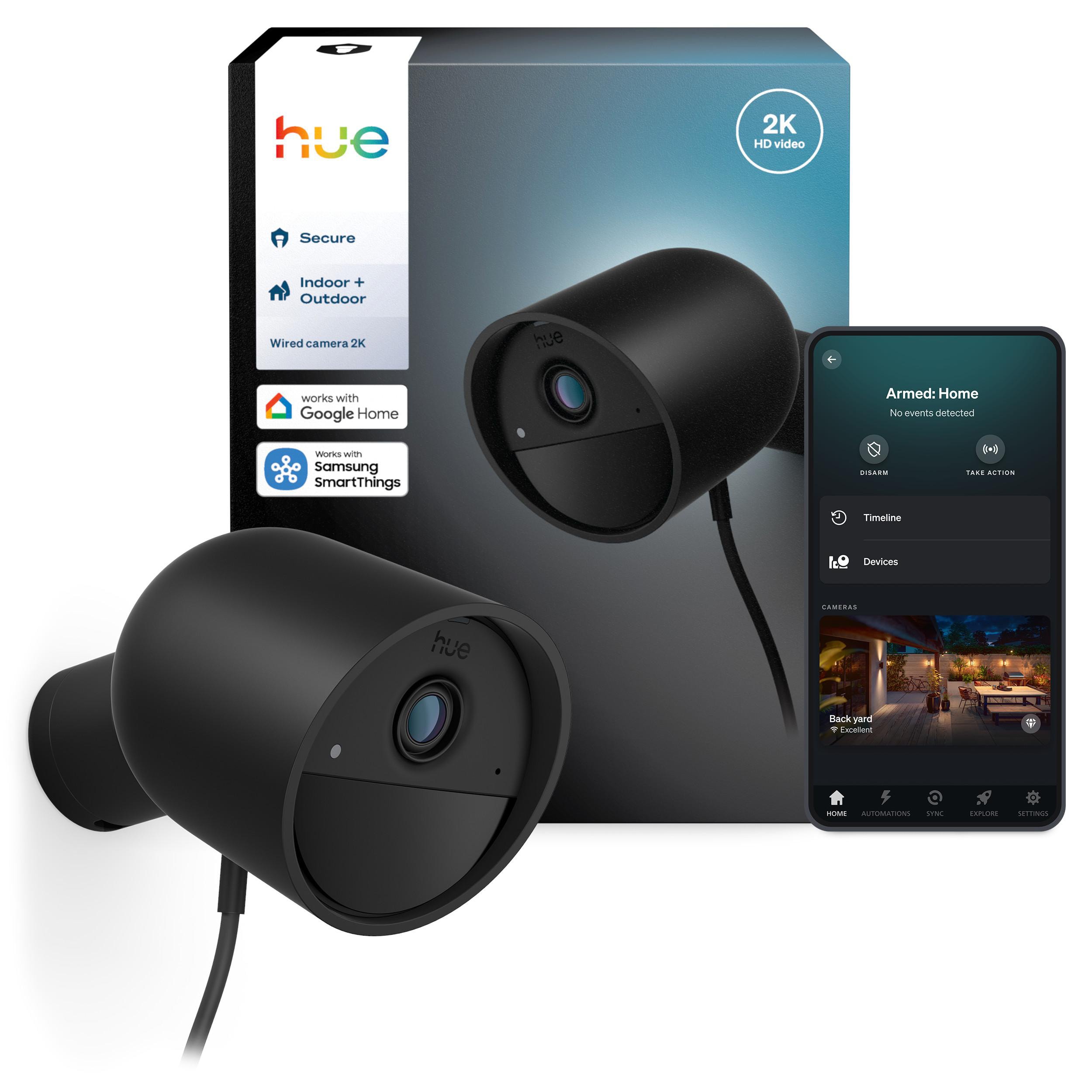 Philips Hue Secure kabelgebundene Kamera 2K-Videoauflösung schwarz 04502700