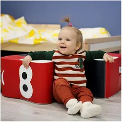 Iglu Rocker Car Kinderschaukel/Wippe aus Schaumstoff im Auto Design in Rot für Kinder