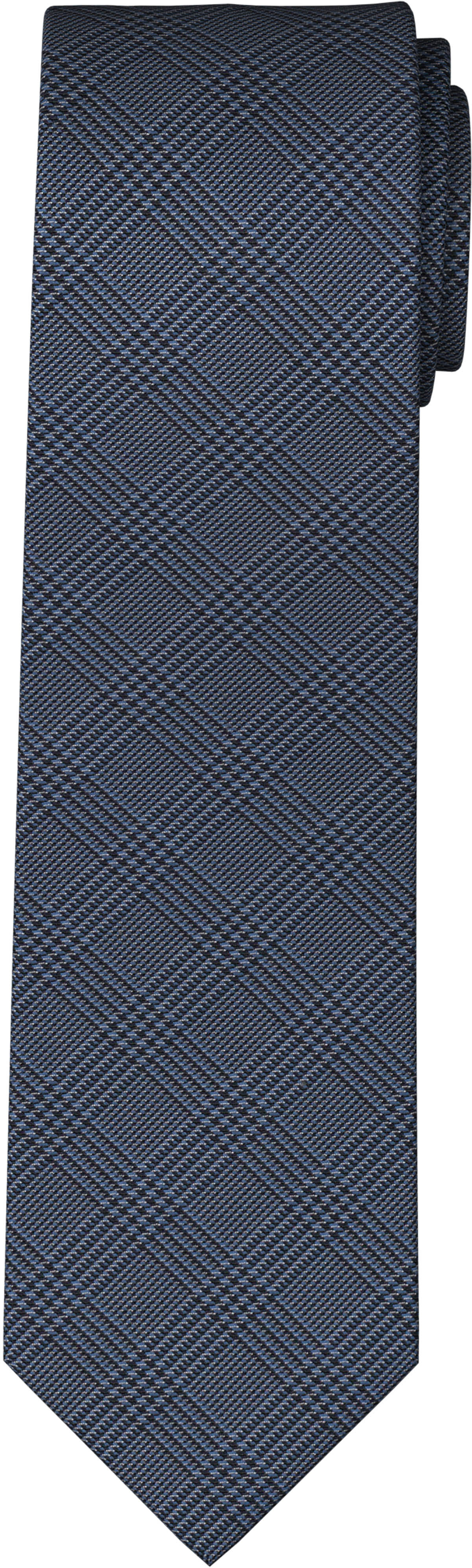 Krawatte OLYMP, Herren, blau (marine), Web, Seide, Krawatten Krawatte, aus Seide, kariert, 6,5 cm marine Einheitsgröße