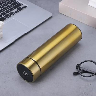 Uplift Essentials Intelligent LED Temperature Display Thermos Bottle For Hot And Cold Drinks gold
