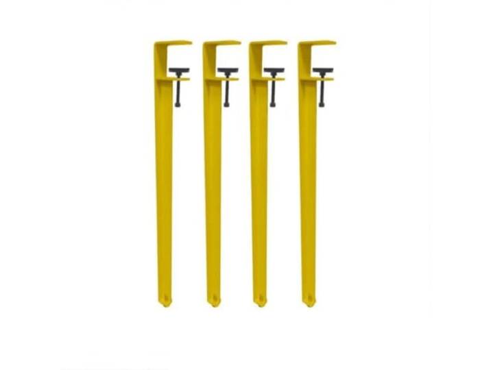 FJOADNVM Tischbeine 4 Stück Möbelbeine Metall-Esstisch- und Stuhlbeinhalterungen, Hardware-Bürofüße, rutschfester Ersatz(Yellow71cm x 4)