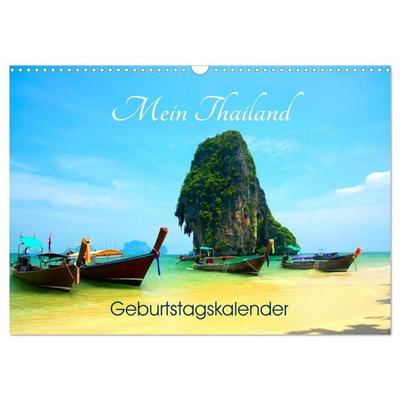 Mein Thailand - Geburtstagskalender (Wandkalender 2027 DIN A3 quer), CALVENDO Monatskalender