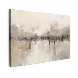 LEINWANDBILD Moderne Kunst - Abstrakt - Beige XXL 150x100 cm