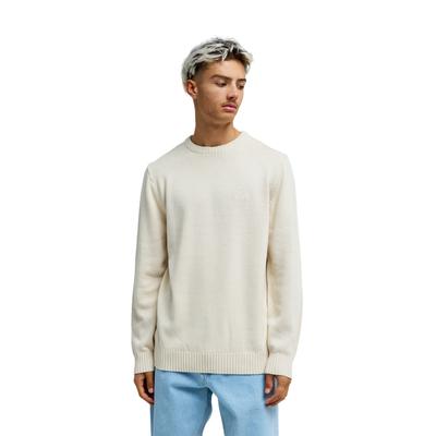 Strickpullover QUIKSILVER "Salt Water", Herren, Gr. XS, beige (weiß), Obermaterial: 50% Modacryl, 50% Baumwolle., Pullover Strickpullover