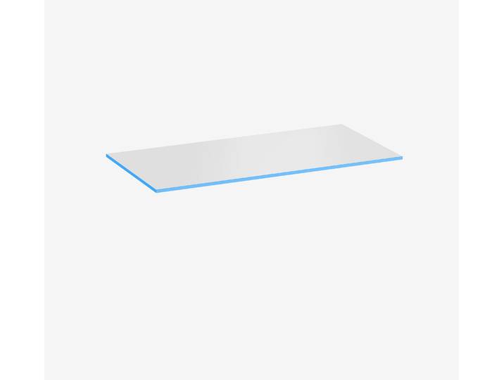 Gaming Tischplatte Weiß Rechteck Weiß Silktouch Ocean 1600 x 800 x 19 mm