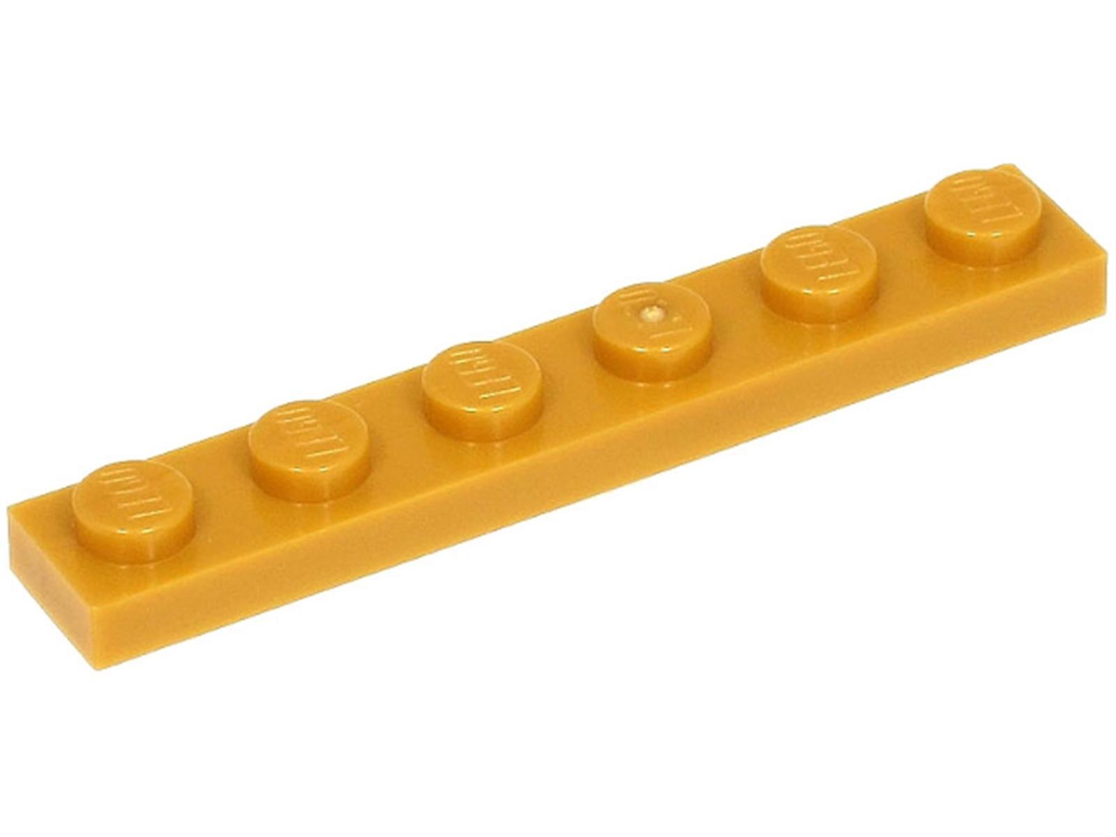 Lego 1x6 Platte 3666 - 250 Stück Pearl Gold