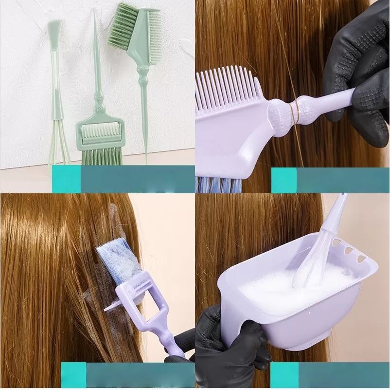 INF Kit de Pinceaux de Coloration Capillaire - 3 Pièces avec Bol, Pinceau Applicateur et Peigne