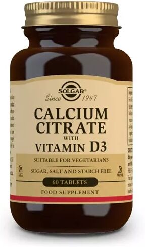 Solgar Calcium Citrate Con Vitamina D3 x60 Tabletas