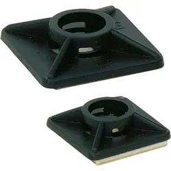 Klebesockel für Kabelbinder 28 x 28 mm Farbe: schwarz VPE 100 Stück WKK Befestigungsmaterialien