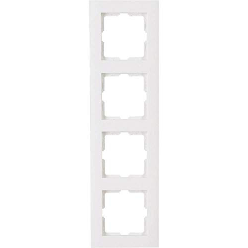 Kopp ATHENIS 4-voudig afdekframe, Zuiver wit, B/D: 29,9 x 8,6 cm