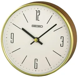 Seiko QXG158G Tischuhr Holz/Goldfarben