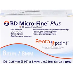 Bd Micro-Fine+ 8 Nadeln 0.25x8Mm 100 ST