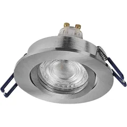 Osram, Deckenstrahler, LED-Einbauleuchte, GU10, 4,5W, 2700K, 400lm, warmweiss, IP20, Satin Nickel, 3er Set (GU10, 400 lm)