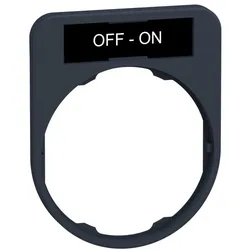 Schneider Electric ZBYF2367 Schildträger 40x50mm, mit Schild OFF-ON, für Harmony 30mm