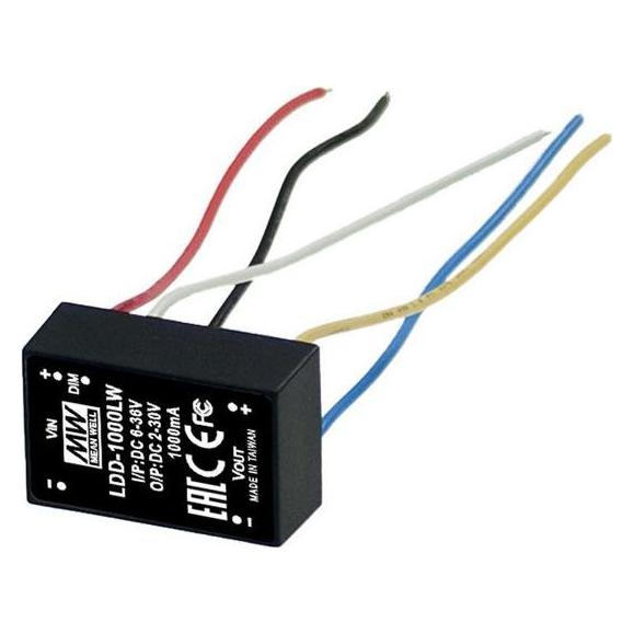 MeanWell Step-Down-LED-Treiber 600mA 2... 32V IP67 (LDD-600LW)