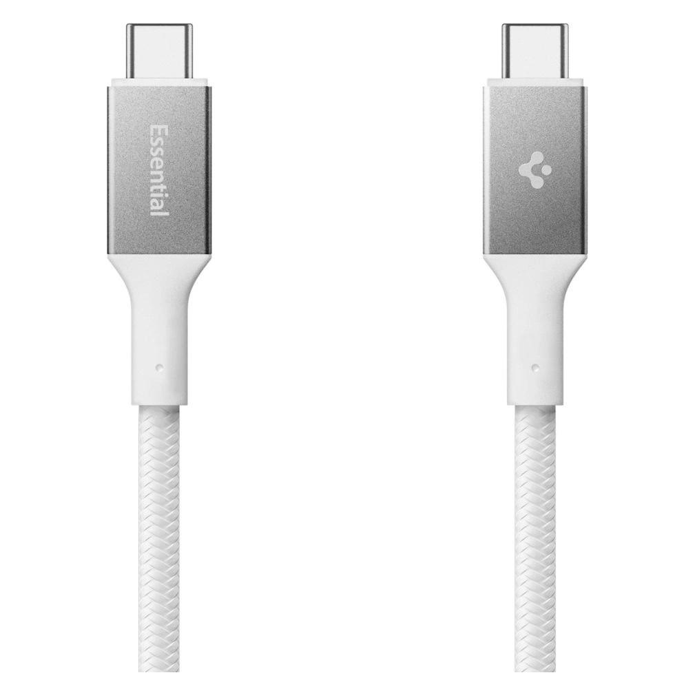 Spigen Kabel EB10015CC Essential USB-C 100W 1.5m biały (1.50 m, USB 3.2 Gen 1, 100 W) (ACA10420)